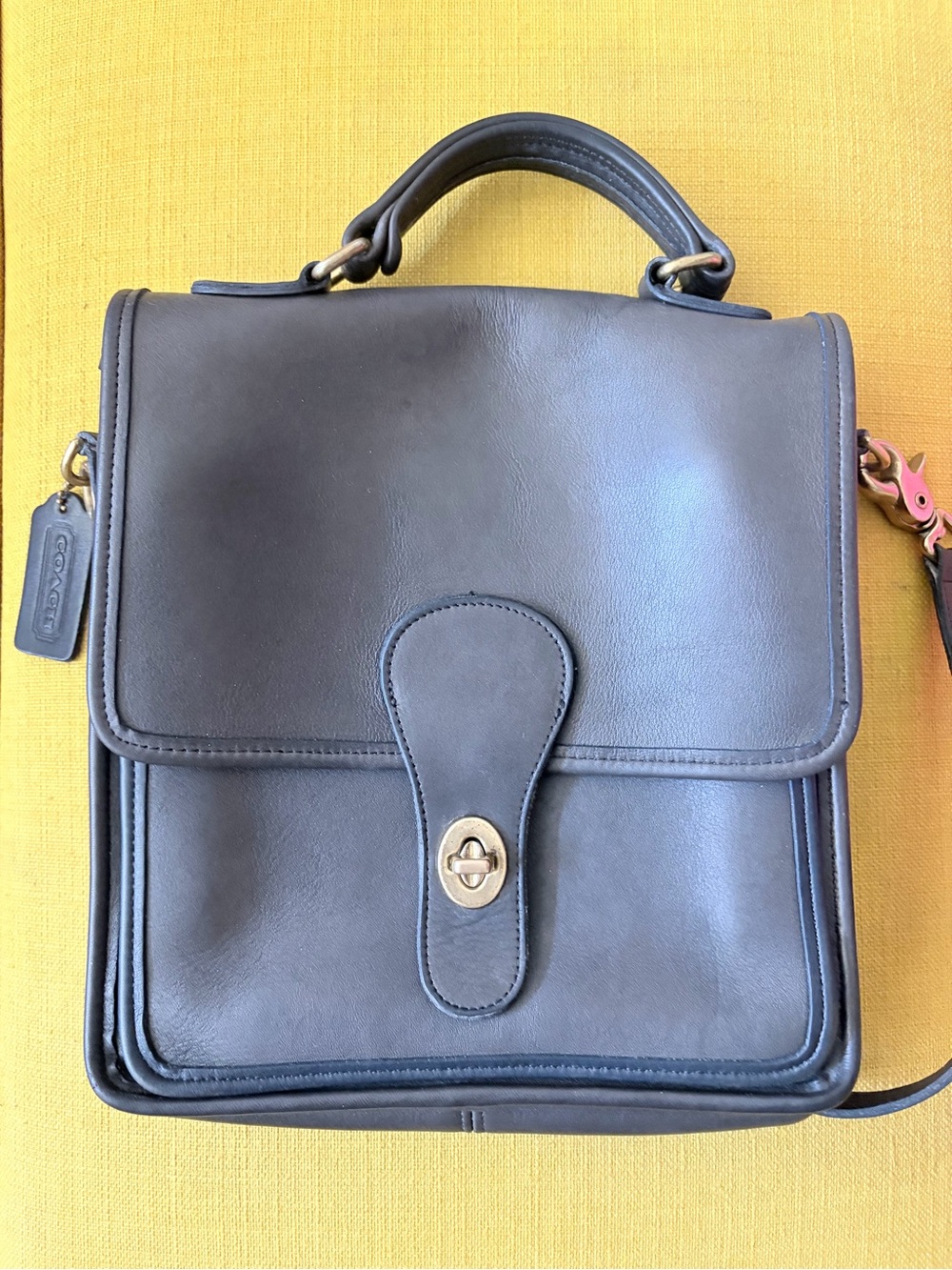 Coach Vintage 5130 Leather Top-Handle Messenger Crossbody Bag